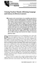 Cover page: Untying Teachers’ Hands: Affirming Language and Literacy in Diverse Learners