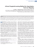 Cover page: A Novel Targeted Learning Method for Quantitative Trait Loci Mapping