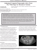 Cover page: Abdominal Computed Tomography with a Twist:  The ‘Whirl Sign’ for Mesenteric Volvulus