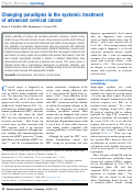 Cover page: Changing paradigms in the systemic treatment of advanced cervical cancer