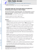 Cover page: Actionable Ventricular Tachycardia During In-Hospital ECG Monitoring and Its Impact on Alarm Fatigue.