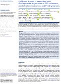 Cover page: Childhood trauma is associated with developmental trajectories of EEG coherence, alcohol-related outcomes, and PTSD symptoms