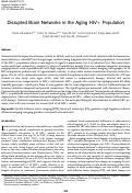 Cover page: Disrupted Brain Networks in the Aging HIV+ Population