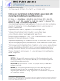 Cover page: Clinical and bacteriological characteristics associated with clustering of multidrug-resistant tuberculosis