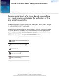 Cover page: Experimental study of a string-based counterflow wet electrostatic precipitator for collection of fine and ultrafine particles