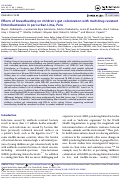 Cover page: Effects of breastfeeding on childrens gut colonization with multidrug-resistant Enterobacterales in peri-urban Lima, Peru.