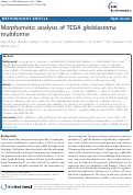 Cover page: Morphometic Analysis of TCGA Glioblastoma Multiforme