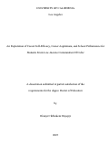 Cover page: An Exploration of Career Self-Efficacy, Career Aspirations, and School Performance for Students From Low-Income Communities Of Color