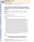 Cover page: Vitamin D status of human immunodeficiency virus–positive patients with advanced liver disease enrolled in the solid organ transplantation in HIV: Multi‐site study