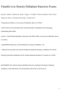 Cover page: Tunable Low Density Palladium Nanowire Foams