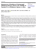 Cover page: Assessment of Healthcare Professionals Wellbeing During a Peak of the COVID-19 Pandemic in a Healthcare System in Ohio.