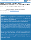 Cover page: Public Interest in Prostatic Artery Embolization: An Analysis of Search Query Data