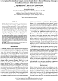 Cover page: Leveraging Machine Learning to Automatically Derive Robust Planning Strategiesfrom Biased Models of the Environment