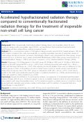 Cover page: Accelerated hypofractionated radiation therapy compared to conventionally fractionated radiation therapy for the treatment of inoperable non-small cell lung cancer