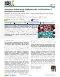 Cover page: Adsorption Studies at the Graphene Oxide-Liquid Interface: A Molecular Dynamics Study.