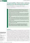 Cover page: Gut permeability, inflammation, and bone density across the menopause transition