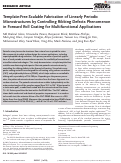 Cover page: Template‐Free Scalable Fabrication of Linearly Periodic Microstructures by Controlling Ribbing Defects Phenomenon in Forward Roll Coating for Multifunctional Applications