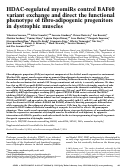 Cover page: HDAC-regulated myomiRs control BAF60 variant exchange and direct the functional phenotype of fibro-adipogenic progenitors in dystrophic muscles
