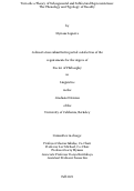 Cover page: Towards a Theory of Subsegmental and Subfeatural Representations:The Phonology and Typology of Nasality