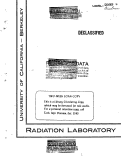 Cover page: THE BEHAVIOR OF ELECTRODE MATERIALS SUBJECTED TO ENERGETIC HIGH VACUUM R.F. SPARKING IN THE MEGAVOLT RANGE