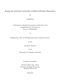 Cover page: Design and Automatic Generation of 60Gb/s Wireline Transceivers