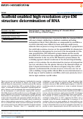 Cover page: Scaffold-enabled high-resolution cryo-EM structure determination of RNA.