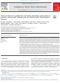 Cover page: Perceived barriers to pediatrician and family practitioner participation in pediatric clinical trials: Findings from the Clinical Trials Transformation Initiative