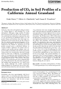 Cover page: Production of CO2 in Soil Profiles of a California Annual Grassland