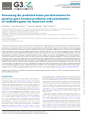 Cover page: Harnessing the predicted maize pan-interactome for putative gene function prediction and prioritization of candidate genes for important traits