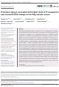 Cover page: Premature aging is associated with higher levels of 8‐oxoguanine and increased DNA damage in the Polg mutator mouse