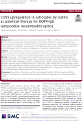 Cover page: CD55 upregulation in astrocytes by statins as potential therapy for AQP4-IgG seropositive neuromyelitis optica