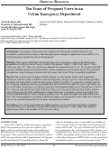 Cover page: Ten Years of Frequent Users in an Inner City Emergency Department