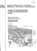 Cover page: Strategies for Energy Benchmarking in Cleanrooms and Laboratory-Type Facilities