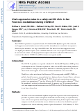 Cover page: Viral suppression rates in a safety-net HIV clinic in San Francisco destabilized during COVID-19.