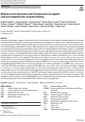 Cover page: Malaria vector bionomics and transmission in irrigated and non-irrigated sites in western Kenya.