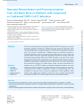 Cover page: Neonatal Resuscitation and Postresuscitation Care of Infants Born to Mothers with Suspected or Confirmed SARS-CoV-2 Infection.