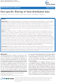 Cover page: Non-specific filtering of beta-distributed data