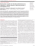 Cover page: Mechanistic insight into female predominance in Alzheimer’s disease based on aberrant protein S-nitrosylation of C3