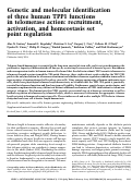 Cover page: Genetic and molecular identification of three human TPP1 functions in telomerase action: recruitment, activation, and homeostasis set point regulation