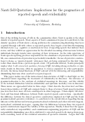 Cover page: Nanti self-quotation: Implications for the pragmatics of reported speech and evidentiality