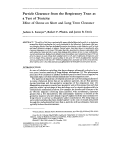 Cover page: Particle Clearance from the Respiratory Tract as a Test of Toxicity: Effect of Ozone on Short and Long Term Clearance