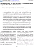 Cover page: Glutamate receptor activation triggers OPA1 release and induces apoptotic cell death in ischemic rat retina.