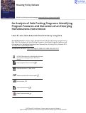 Cover page: An Analysis of Safe Parking Programs: Identifying Program Features and Outcomes of an Emerging Homelessness Intervention