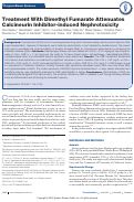 Cover page: Treatment With Dimethyl Fumarate Attenuates Calcineurin Inhibitor-induced Nephrotoxicity.