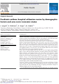 Cover page: Paediatric asthma hospital utilization varies by demographic factors and area socio-economic status