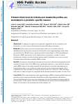 Cover page: Preterm Infant Fecal Microbiota and Metabolite Profiles Are Modulated in a Probiotic Specific Manner