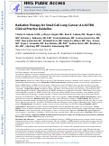 Cover page: Radiation Therapy for Small Cell Lung Cancer: An ASTRO Clinical Practice Guideline.