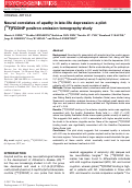 Cover page: Neural correlates of apathy in late-life depression: a pilot [<sup>18</sup> F]FDDNP positron emission tomography study.