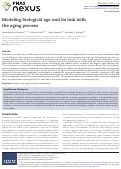 Cover page: Modeling biological age and its link with the aging process.