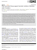 Cover page: Plant-associated fungi support bacterial resilience following water limitation